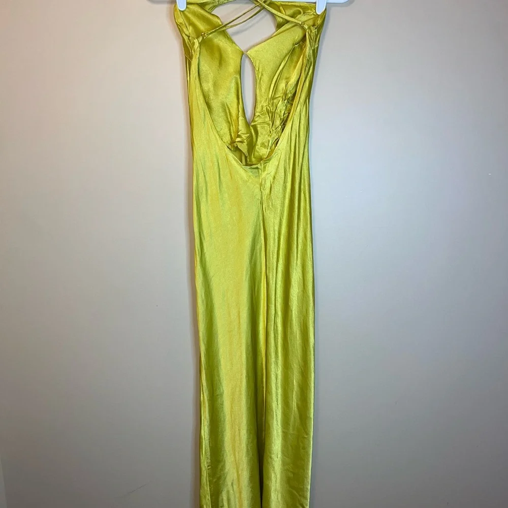 MESHKI XS DRESS SATIN CUT OUT MAXI - Picture 8 of 16